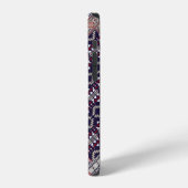 Coque iPhone 12 Motif patchwork sans couture sur patchwork marine, (Côté gauche)