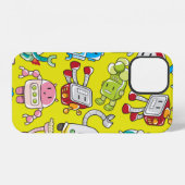 Coque iPhone 12 motif robot transparent (Verso Horizontal)