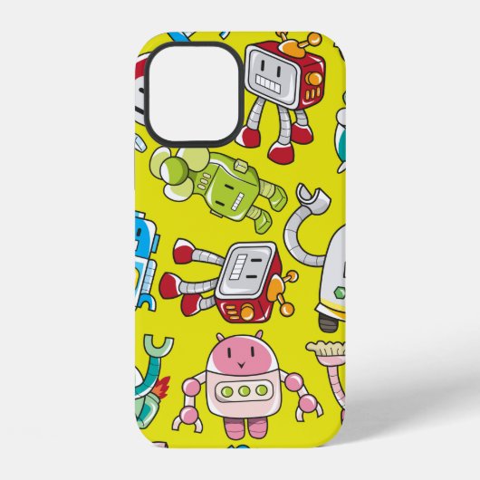 Coque iPhone 12 motif robot transparent (Verso)