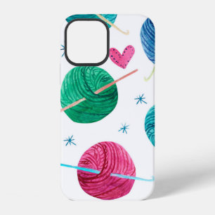 Coque iPhone 12 Motif sans couture à l'aquarelle avec des boules c