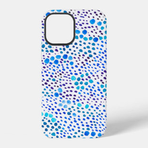 Coque iPhone 12 Motif sans couture à l'aquarelle avec des taches b