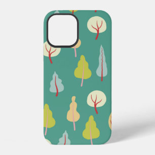 Coque iPhone 12 Motif sans couture avec des arbres. arbres d'autom