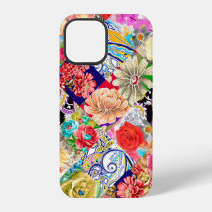 Coque iPhone 12 Motif sans couture avec des carreaux portugais en