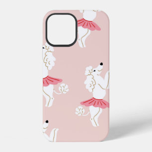 Coque iPhone 12 Motif sans couture avec des chiens caniches mignon