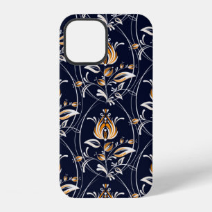 Coque iPhone 12 Motif sans couture avec des fleurs dans le style f