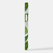 Coque iPhone 12 Motif sans couture avec Feuilles de thé vert (Côté droit)