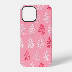 Coque iPhone 12 Motif sans couture avec gouttes d'eau doodle