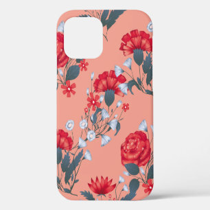 Coque iPhone 12 Motif sans couture de conception florale vintage a