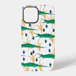 Coque iPhone 12 Motif sans couture de crocodiles mignons. Animaux