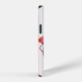 Coque iPhone 12 Motif sans couture de flamant rose (Côté droit)
