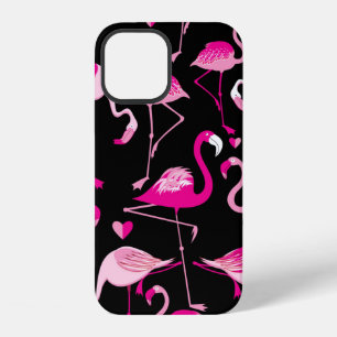 Coque iPhone 12 Motif sans couture de flamants roses sur un fond s
