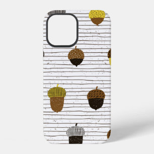 Coque iPhone 12 Motif sans couture de glands. Décoration de surfac