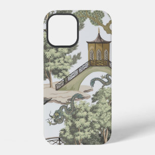Coque iPhone 12 Motif sans couture de paysage chinois vintage. Chi