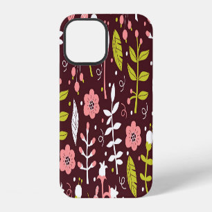 Coque iPhone 12 Motif sans couture floral doodle vintage