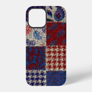Coque iPhone 12 Motif sans couture. Imitation d'un motif patchwork