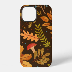 Coque iPhone 12 Motif sans couture orné de feuilles d'automne, pou