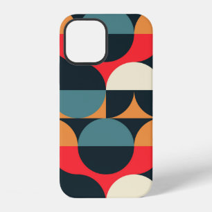 Coque iPhone 12 Motif sans fin d'illusion de cercles.
