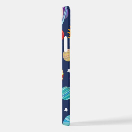 Coque iPhone 12 Motif spatial, Planètes, Étoiles, Cosmos, Galaxie (Côté droit)