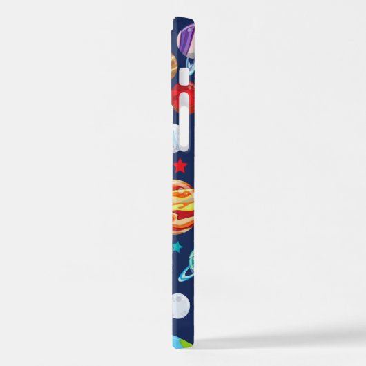 Coque iPhone 12 Motif spatial, Planètes, Étoiles, Cosmos, Galaxie (Côté gauche)