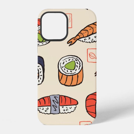 Coque iPhone 12 motif sushi transparent (Verso)