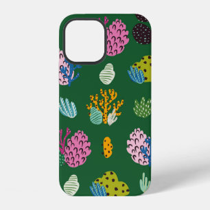 Coque iPhone 12 Motif transparent avec branches de coraux et plan