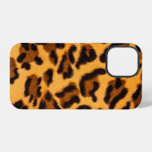 Coque iPhone 12 Motif transparent de fourrure de léopard (Verso Horizontal)
