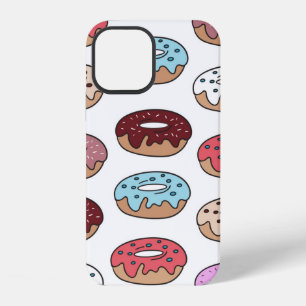 Coque iPhone 12 Motif transparent de gâteaux multicolores dessinés
