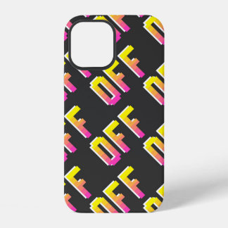 Coque iPhone 12 Motif transparent de signes désactivés pixel vinta
