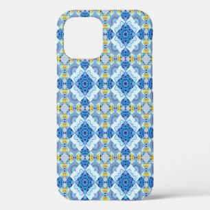 Coque iPhone 12 Motif transparent symétrique coloré, design en b