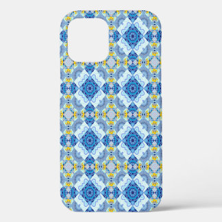 Coque iPhone 12 Motif transparent symétrique coloré, design en b