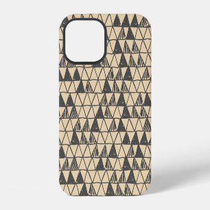 Coque iPhone 12 Motif triangle abstrait vintage.