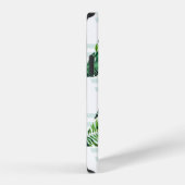 Coque iPhone 12 Motif Triangles Tropicaux Vert Menthe Moderne (Côté droit)
