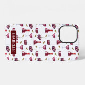 Coque iPhone 12 Motif Vin Rouge (Verso Horizontal)