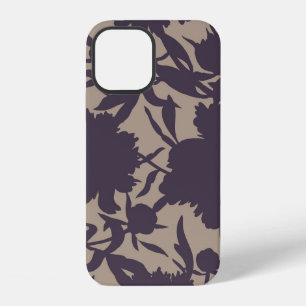 Coque iPhone 12 motif vintage fleuri sans couture. Silhouettes fab