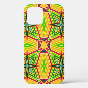 Coque iPhone 12 Motif vintage géométrique tribal. Une ethnie sans 