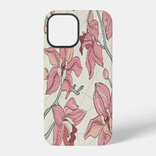Coque iPhone 12 Motif Vintage orchidée : Papier élégant