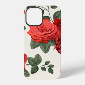 Coque iPhone 12 Motif vintage sans faille avec roses