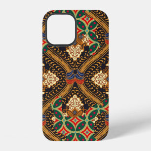 Coque iPhone 12 Motifs de batik indonésien avec un plan très disti