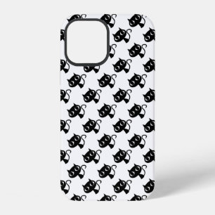 Coque iPhone 12 motifs de chats noir blanc