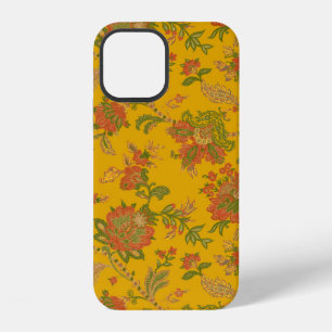 Coque iPhone 12 motifs et bordures d'art moghol textile numérique