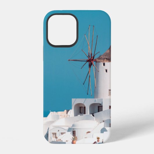 Coque iPhone 12 moulin Brown et blanc (Verso)
