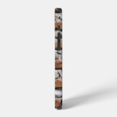 Coque iPhone 12 mur de briques Brown (Côté gauche)