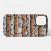 Coque iPhone 12 mur de briques Brown (Verso Horizontal)