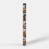 Coque iPhone 12 Mur de briques brunes (Côté droit)