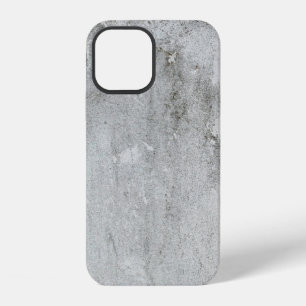 Coque iPhone 12 Mur de mortier vieilli gris blanc noir