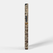 Coque iPhone 12 Mur de pierre rustique, décor texturé (Côté droit)