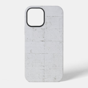 Coque iPhone 12 Mur en béton peint en blanc béton