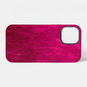 Coque iPhone 12 Mur rose foncé : texture abstraite. (Verso Horizontal)