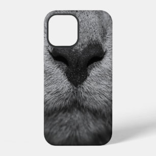 COQUE iPhone 12 NEZ DE CHAT EN NOIR ET BLANC