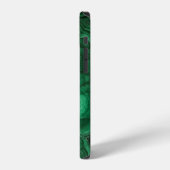 Coque iPhone 12 Nodules de malachite vert (Côté gauche)